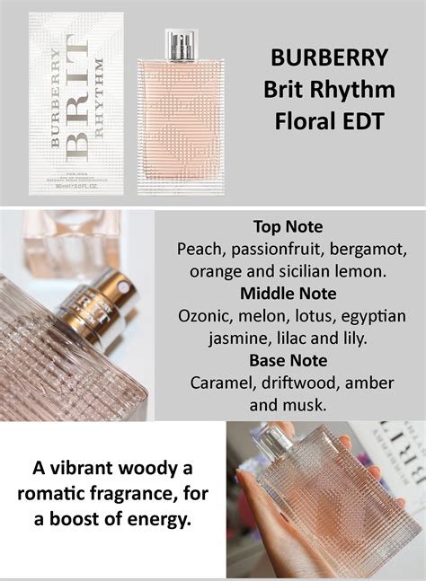 burberry brit rhythm flora for women notes|burberry brit for women review.